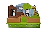 Flophi Kindergarderobe mit Mützenablage Motiv Zoo