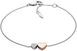 Fossil Damen Edelstahl mit Karabinerverschluss schmales Kettenarmband