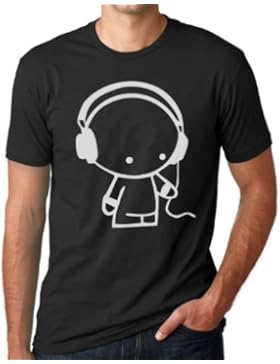 OM3 - HEADPHONE MUSIC BEATS BLACK - T-Shirt Indie Wave Turntables Underground Elektro Sound Master EMO, S - 5XL...