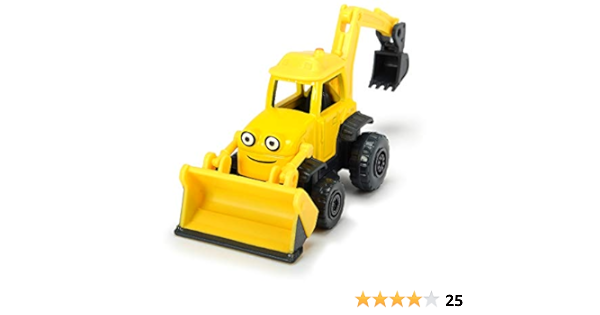 dickie toys 203131000 bob der baumeister baggi spielzeugauto mit freilauf und beweglichen teilen 1 64 gelb 7 cm amazon de spielzeug