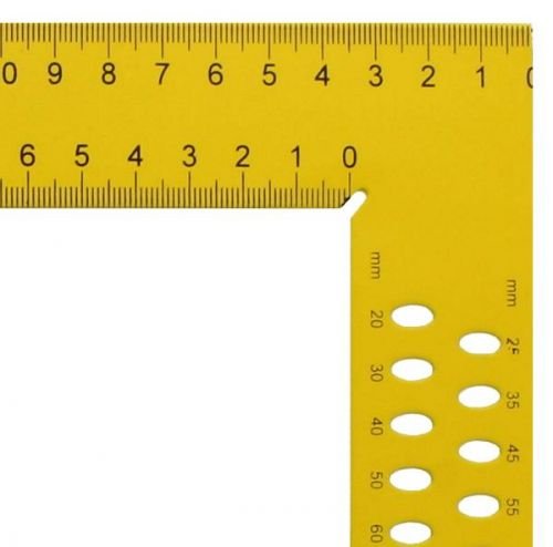 Zimmermannswinkel hedue ZY 1000 mm mit mm-Skala und Anreißlöcher - 2