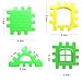 Fusino 24Pcs Children Puzzle Inserted Plastic Building Blocks Assembled Blocks for Kindergarten Kids Preschool Toys