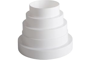 Aobuviou Duct Reducer 3 to 6 Inch Ducting Reducer 80mm to 150mm Ventilation Pipe Reducer Adapter PVC Reduction Coupler for Extractor Fans Ducting Cooker Hood Tumble Dryer Hose Connector