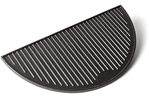 YNNI KAMADO TQ23CRP 49.5cm Heavy Duty 3.5kg Half Moon Slotted Cast Iron Grate BBQ TQ23CRP