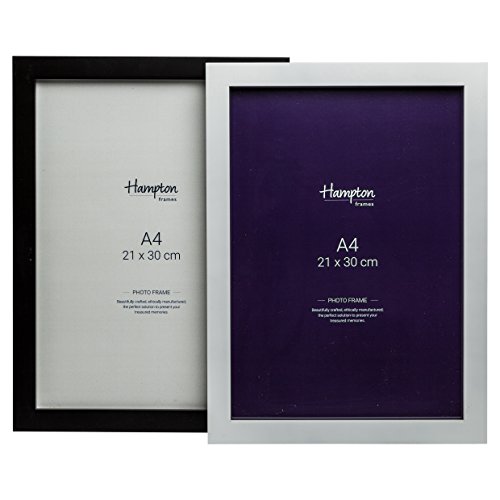 Hampton Frames WENWHTA4P-FBA Wentworth Bilderrahmen aus Holz A4 (21 x 30 cm) in weiß mit Plexi-Glas - 5