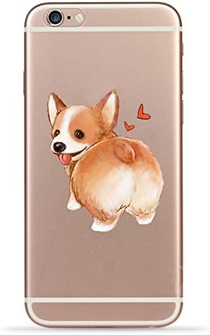 Starworld TPU Case Cover for iPhone 6, 6s Plus, Cute Corgi Cartoon Case Guard with Scratch Resistant, Shock Absorption for iPhone Protection (2#, 6, 6s Plus)