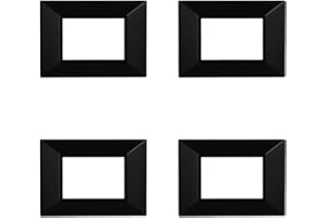 ZOREI 4 Pezzi Placche Compatibile Con Bticino Axolute, Placche Plastica Quadrata, Stile Piramide (3 Posti/Moduli,Nero)