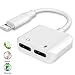 Produktbild Kopfhörer Adapter für iPhone Kopfhöreranschluss Kopfhöreradapter für iPhone 8 / 8Plus iPhone X/iPad Kopfhörer Aux Audio- und Ladeadapter [Audio + Ladegerät + Call+ Musik Kontrolle] Unterstützt iOS 12