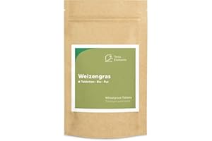 ‎TERRA ELEMENTS Terra Elements Bio Weizengras Tabletten (500 mg, 240 St) I Reich an Vitamin A I 100% rein I Vegan I Rohkost