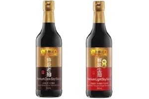 Pamai Pai® Lot de 2 : 2 x 500 ml clair et foncé Lot de 2 pots de kérum Kee Lee Kum Kee marron et rouge