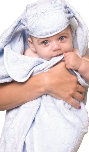 Minene Hooded Cuddly Towel, Blue