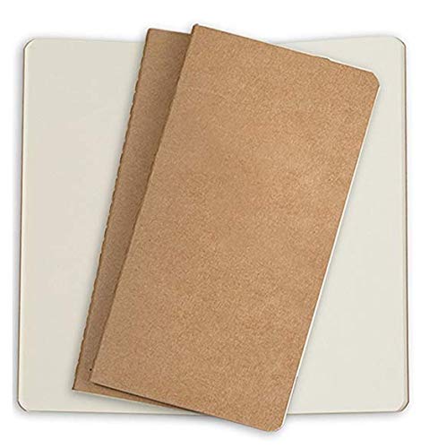 De rechange de papier Cahier de voyage. Paquet de 3 cahiers de carton recyclé. grands pour journaliers, agendas et planificadores en cuir rechargeables 21 cm x 11 cm
