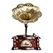 Produktbild AX-Music GLVG-Old-Fashioned Plattenspieler Plattenspieler Antik Kupfer Big Horn Grammophon Retro Bluetooth Stereo Stereo Massivholz (Color : A-Wood)