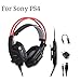 Produktbild jieGREAT  Räumungsverkauf ,Spielkopfkopfsatz 3,5mm Over-Ear Kopfhörer-Mikrofon für Sony Playststion PS4