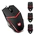Produktbild QKa Drahtlose Gaming-Maus mit Nano Receiver, 2.4G Portable Mobile Gaming Mouse mit LED-Licht