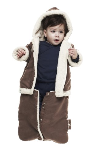 Wallaboo Winter Fleece Suit - 6-12 Months, Chocolate