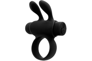 Diversual Rhingo Plus, Anillo Vibrador Hombre, Recargable USB, 5 Intensidades, 5 Modos de Vibración (Negro)