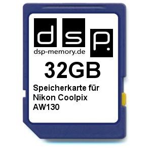DSP Memory Z-4051557429741 32GB Speicherkarte für Nikon COOLPIX AW130
