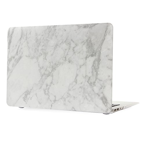 Macbook 12 Inch New Hülle(A1534),SongNi® Rubber Coated for MacBook White Marble Pattern Rubber Coated Hard Shell Cover Protector for Macbook 12 inch with Retina display(Marble-White)