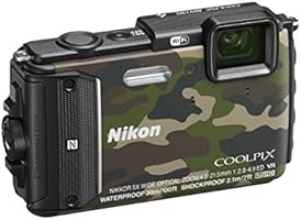 Nikon Coolpix AW130 Fotocamera Digitale Compatta, 16 Megapixel, Zoom 5X, 6400 ISO, OLED 3", Full HD, Subacquea, Antiurto, Antigelo, GPS, Wi-Fi NFC, Mimetico [Nital Card: 4 Anni di Garanzia]