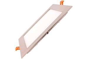 LEDKIA LIGHTING Pannello Downlight LED 15W Quadrato Faretti Led Incasso per Soffitto Foro 180x180mm Argento 6000K Bianco Freddo