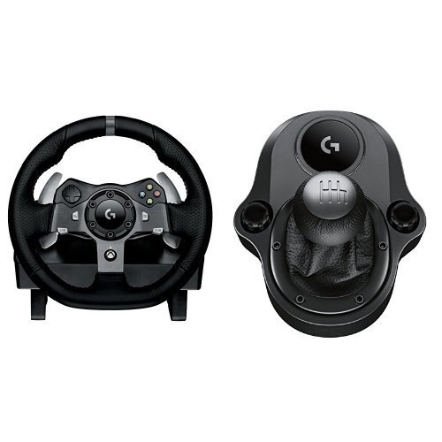 Logitech G920 - Volante para simulación de carreras + Logitech Driving Force Shifter Palanca de cambios para volante