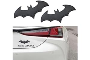 JOZMMZEOOA Murciélago Pegatinas Coche,2 Piezas Pegatina Coche Metal Pegatinas Moto Personalidad Pegatina Coche Exterior Accesorios Coche Tuning Accesorios Camper Decoracion Coche (Negro)