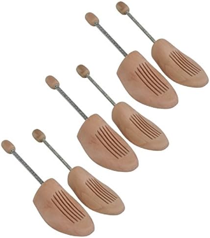 3 pairs of wooden spiral spring shoe tree Gr. 36-46 Real Wood NEW Men/Women (Set a 3 Pair)