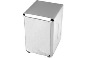 BAR@DRINKSTUFF Stainless Steel Serviette Dispenser with 300 x Swantex White Compact Dispenser Serviettes | Napkin Holder, Napkin Dispenser
