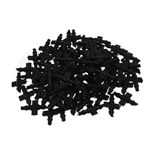 CINAGRO Plastic Drip Irrigation Accessories Pin Connectors (Black) -120 Pieces