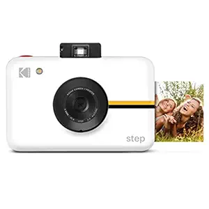 Kodak Step Camera Instant Camera with 10MP Image Sensor, ZINK Zero Ink Technology, Classic Viewfinder, Selfie Mode, Auto Timer, Built-in Flash & 6 Picture Modes | White.