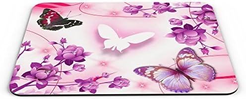 Colourful Pink Butterflies Computer PC Mousemat