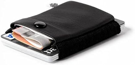 Small tiny practical wallet, 5,5cm x 6,5 cm, real leather - Space Wallet Button with press button - small purse, small portemonnaie, small pocket