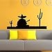 Produktbild Qthxqa Wandtattoo Vinyl Aufkleber Silhouette Mexican Man Aufkleber Home Decor Wandbild Wanddekor Wandtattoos Wohnzimmer 85 * 43