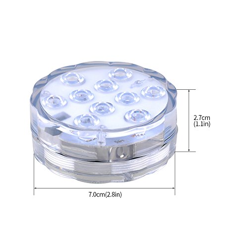 2st RGB unterwasser Lampe LED mit Fernbedienung tragbar Baterriebetrieben LED Beleuchtung unterwasserleuchte für Badwanne Swimmpool Teichbecke Terrasse Garten Flur Aquarium Fisch Party Beleuchtung - 6