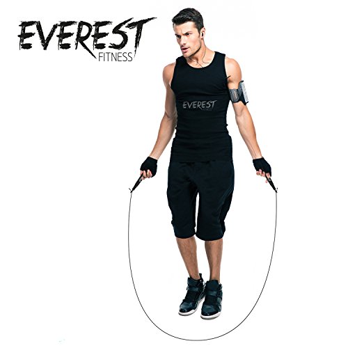 EVEREST FITNESS Profi Springseil mit Kugelgelenk und GRATIS Transporttasche für Sportler | 5 Jahre Zufriedenheitsgarantie | High Speed Seil - 5