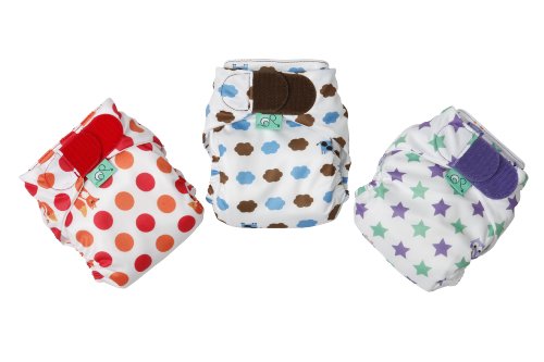 Tots Bots 5-12 lb Teeny Fit Nappy Print (Pack of 3)