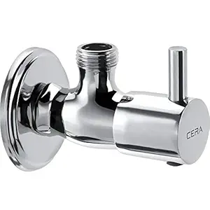 CERA - F2002201 Garnet Quarter Turn Fittings Angle Cock With Wall Flange (Chrome Finish)