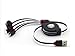 Produktbild Ladekabel, einziehbares 4 in 1 Multifunktions-Universal USB-Ladegerät Kabel für iPhone, Android, MP3, MP4.