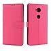 Produktbild DENDICO Huawei Honor 5X Hülle, Premium Leder Flip Handyhülle Schutzhülle, Wallet Tasche Brieftasche im Bookstyle mit Standfunktion - Hot Pink