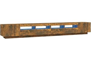 vidaXL Set de Muebles TV LED 3 Piezas Pared Armario Decoración Almacenamiento Salón Sala de Estar Dormitorio Contrachapada Color Roble