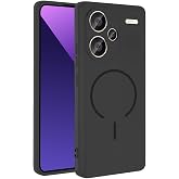 CepLab Xiaomi Redmi Note 13 Pro Plus 5G Kılıf M-Safe &Ouml;zellikli Mat Y&uuml;zey Kamera Korumalı Arka Silikon Kapak Siyah