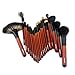 Luxury 21 PCS Professional Makeup Brush Tools Sets / Kits Natural Cosmetic Animal Hair Brushes with Pouch and Bag (21 pcs, Coffee)