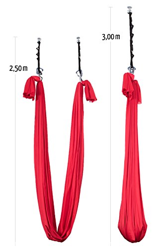 Aerial-Yoga-Tuch im Set inkl. Zubehör für Yoga, Fitness, Pilates, Wellness – Originalhersteller, sicherheitsgeprüft – in 32 Farben - 3