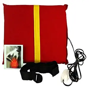 Rockfieln Orthopaedic Electric Heating Pad With Waist Belt & Temperature Massager Warm For Pain Relief Fast Heat Therapy Heating Pad for Back Pain Muscle Soreness Neck Shoulder and Upper Back