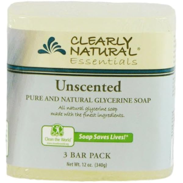 Clearly Natural Glycerine Bar Soap Unscented 3 Count 4 Oz Each Amazon Co Uk Business Industry Science