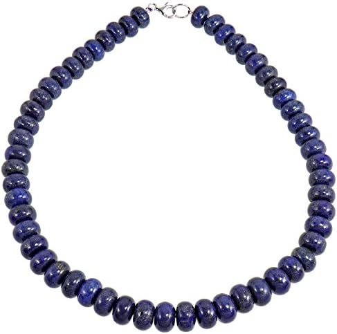ladies necklace 925 sterling silver rhodium-plated Lapis Lazuli.