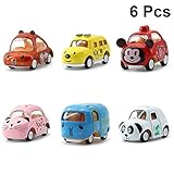 TOYMYTOY Mini Pull Back Vehicles, Metal Ainmal Car Toys for Toddlers - 6 Pieces