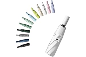 ERISED'S BIFROST Travel Folding Umbrella Automatic Open/Close Handle Coating Layer Fabric Blocking/Portable Golf/Car Compact Umbrella/Lightweight Small Backpack/Rain Sun Anti UPF 50 UV Protection 99.9% /Men Women Kids