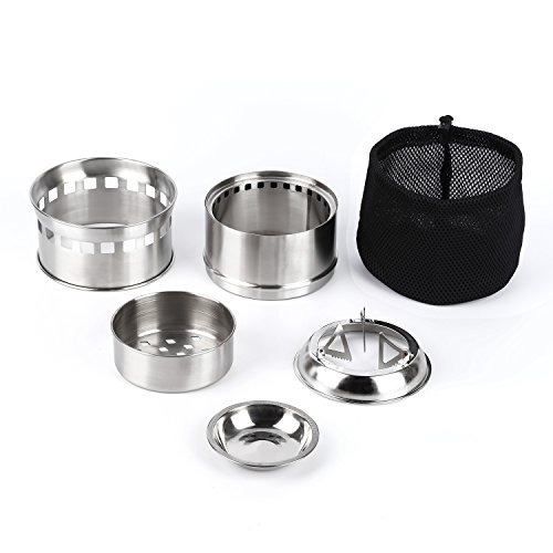 OUTAD Tragbar Campingkocher Holzofen Rucksack Notüberleben im Freien Picknick BBQ Camping - 7